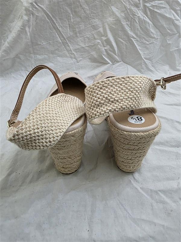 NWOTD Loft 8.5 Espadrilles Ankle Buckle 4" Heel 126014