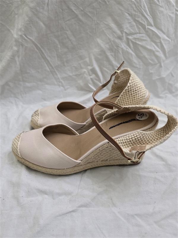 NWOTD Loft 8.5 Espadrilles Ankle Buckle 4" Heel 126014