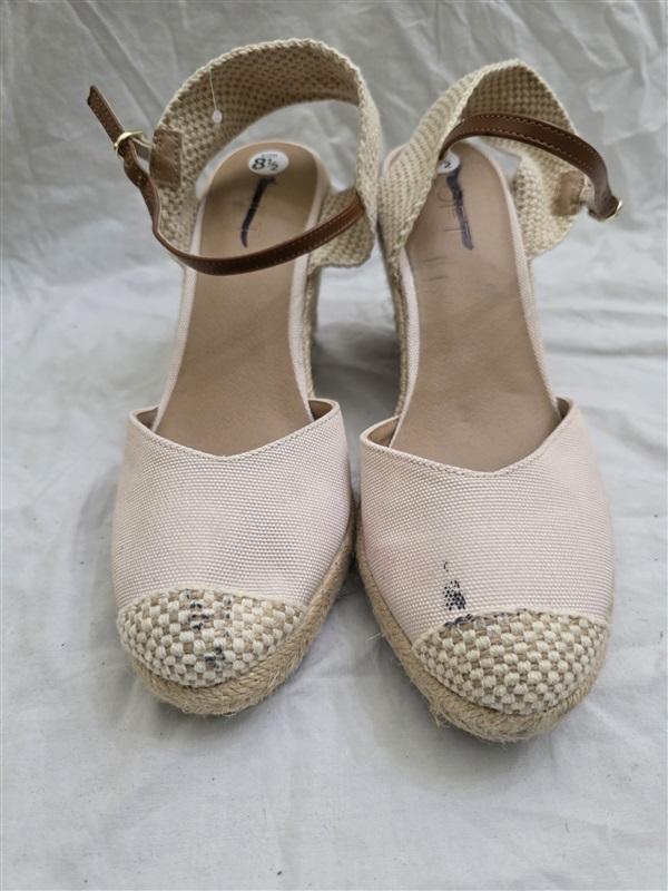 NWOTD Loft 8.5 Espadrilles Ankle Buckle 4" Heel 126014