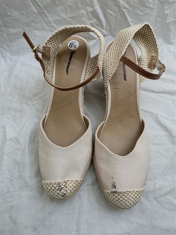 NWOTD Loft 8.5 Espadrilles Ankle Buckle 4" Heel 126014