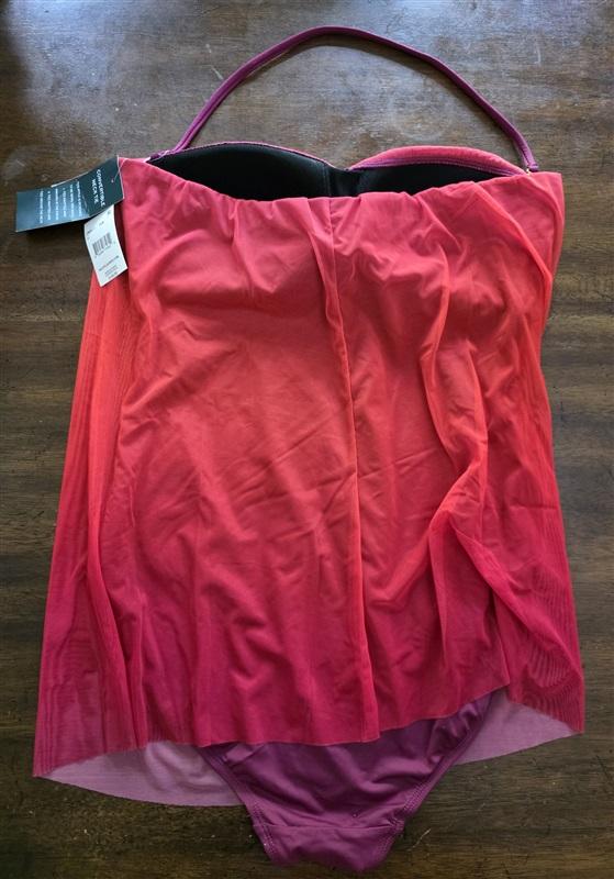 NWT Ralph Lauren 12 Ombre Beach Flyaway 1PC Swimsuit 126028