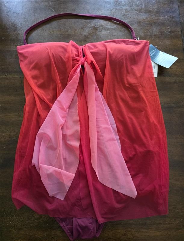 NWT Ralph Lauren 12 Ombre Beach Flyaway 1PC Swimsuit 126028