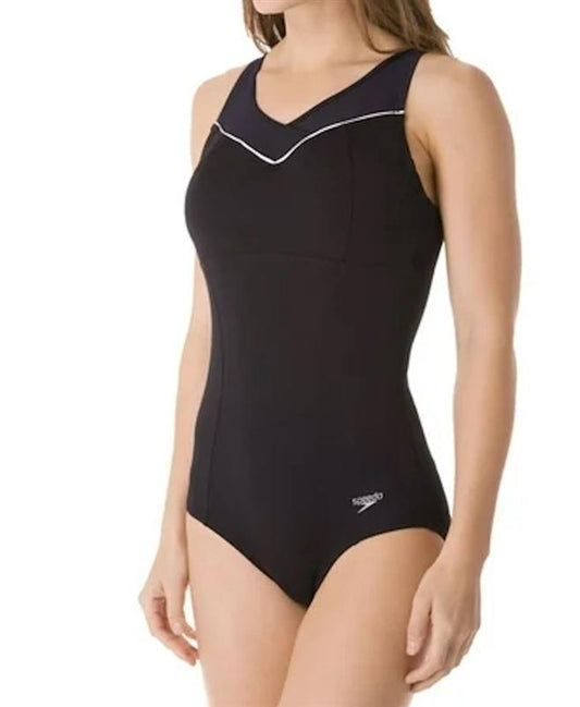 NWT Speedo 14 Endurance+ Empire Mesh Power Form Hydro Bra 1PC Swimsuit 126037
