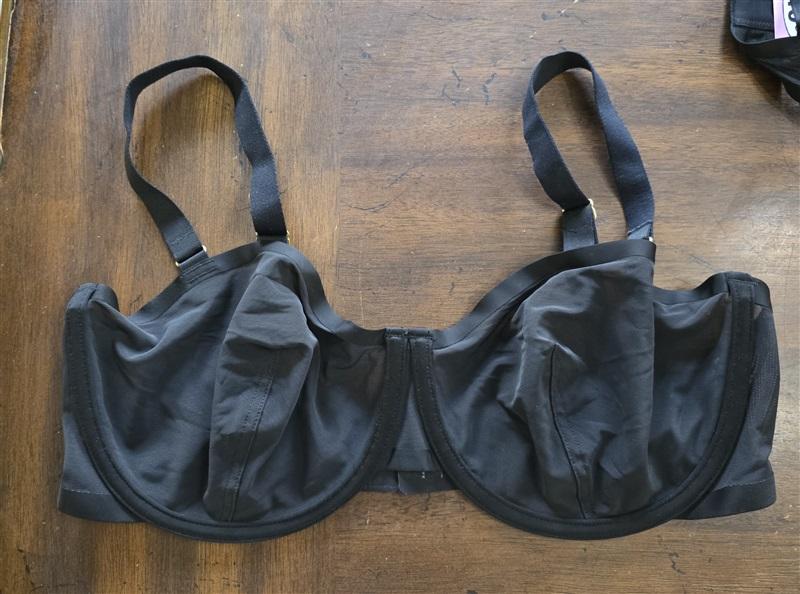NWOT CUUP 34B The Balconette Mesh Black Sheer Underwire Bra 126045