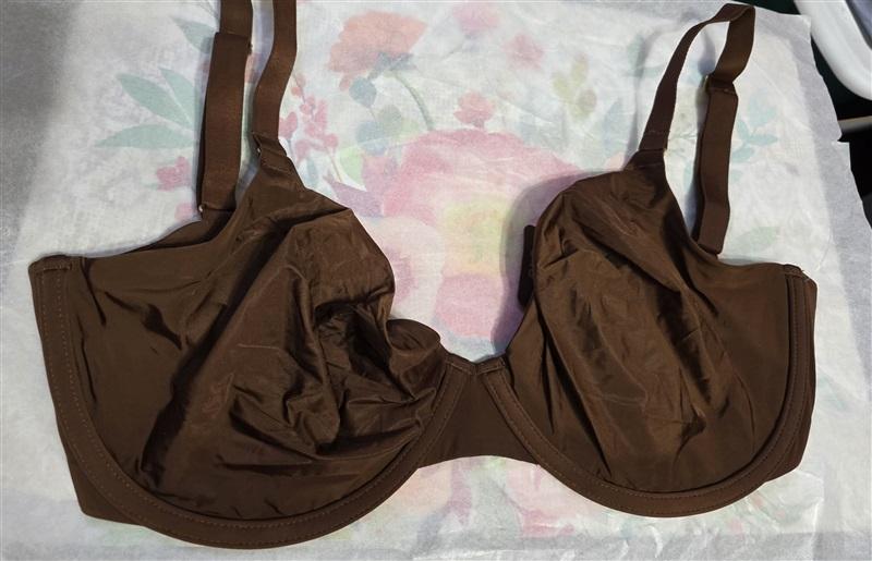 NWOT CUUP 38F The Balconette Mesh Brown Sheer Underwire Bra 126048
