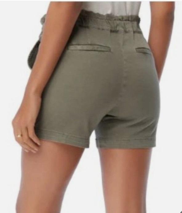 NWT Liverpool 10 30 Corine Paper Bag Walking Shorts Green 126057