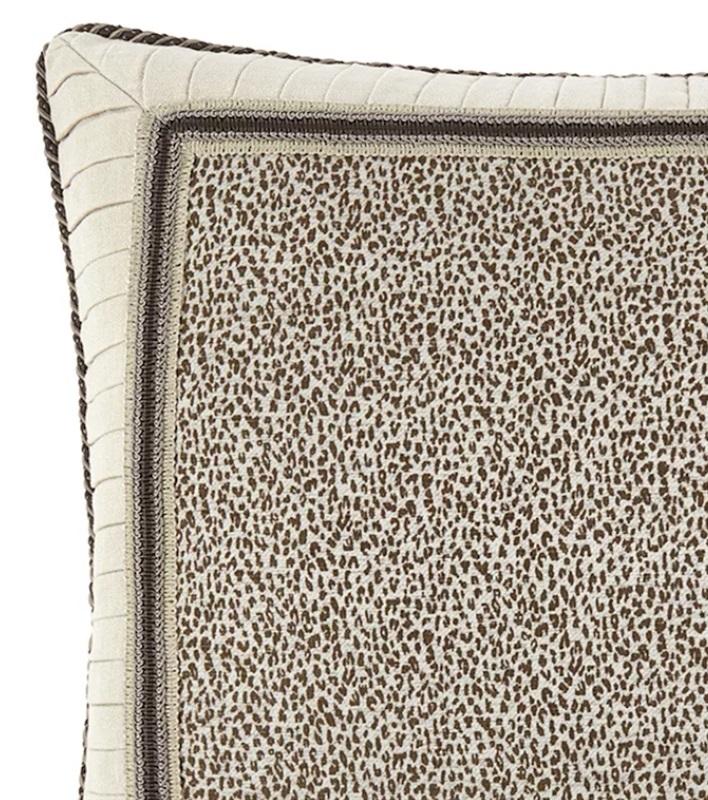 NWT 2 Rose Tree Bird Paradise Woven Cheetah Sham Euro Pillow Sham 126064