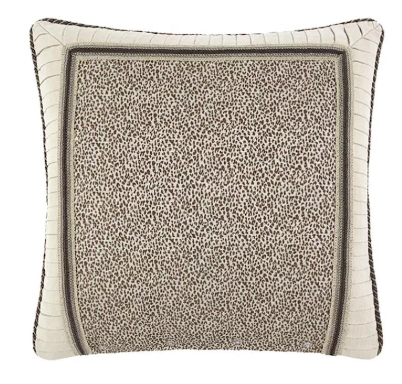 NWT 2 Rose Tree Bird Paradise Woven Cheetah Sham Euro Pillow Sham 126064