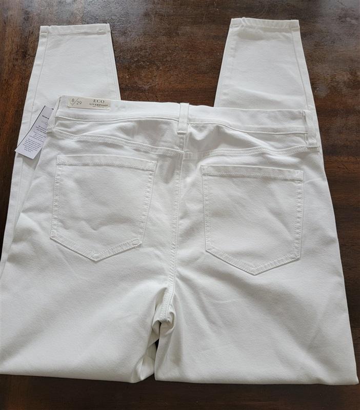 NWT Liverpool 8 29 Gia Glider Ankle Skinny Jean White 126097