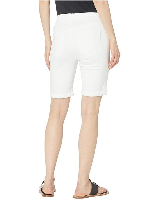 NWTD Liverpool 6 28 9-Inch Chloe Pull On Bermuda Short White 126100