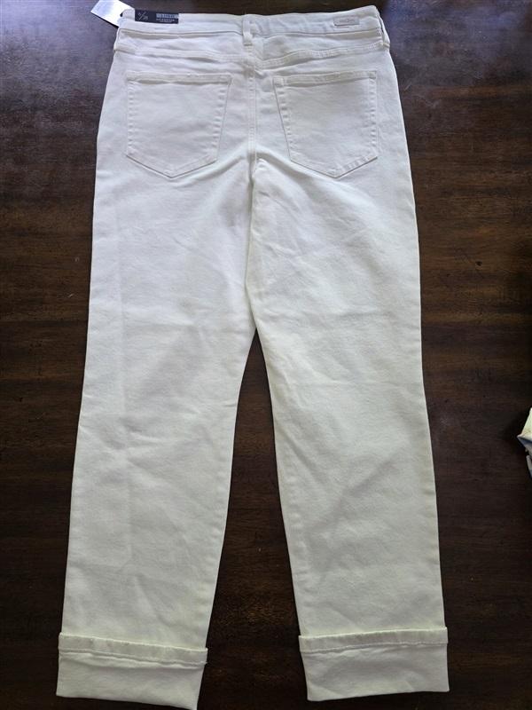 NWT Liverpool 6 28 MARLEY GIRLFRIEND CUFF JEAN White 126101
