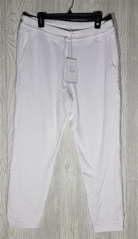 NWOT Calme S Mira White Drawstring Lounge Jogger Pants 126112