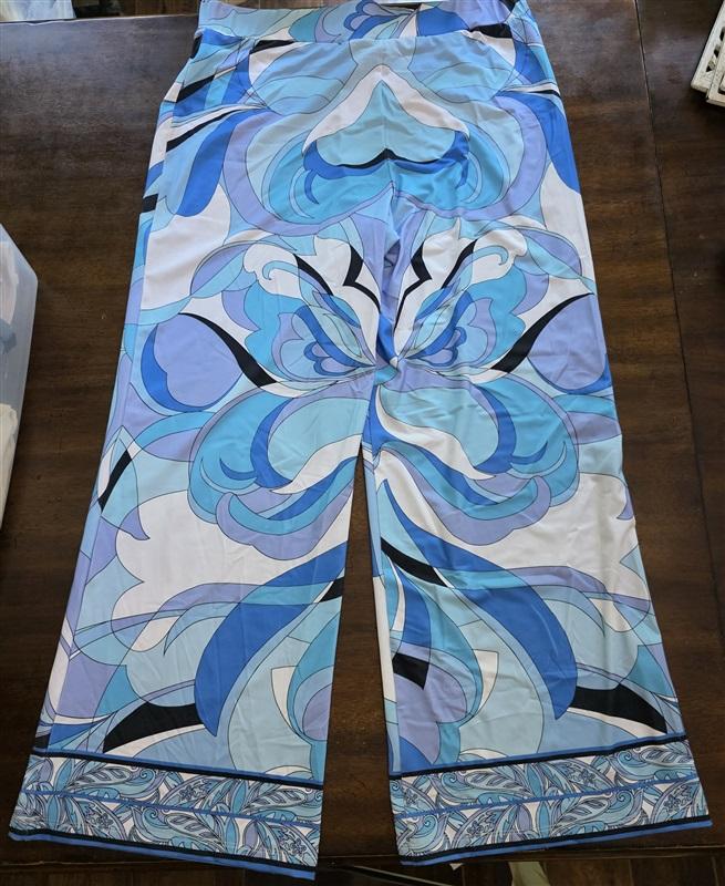 NWOTD Boston Proper XL Multi Color Palazzo Pull On Pants 126116