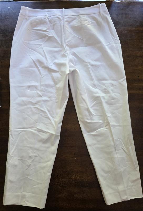 NWOT Boston Proper 18 White straight Leg Ankle Pants 126127