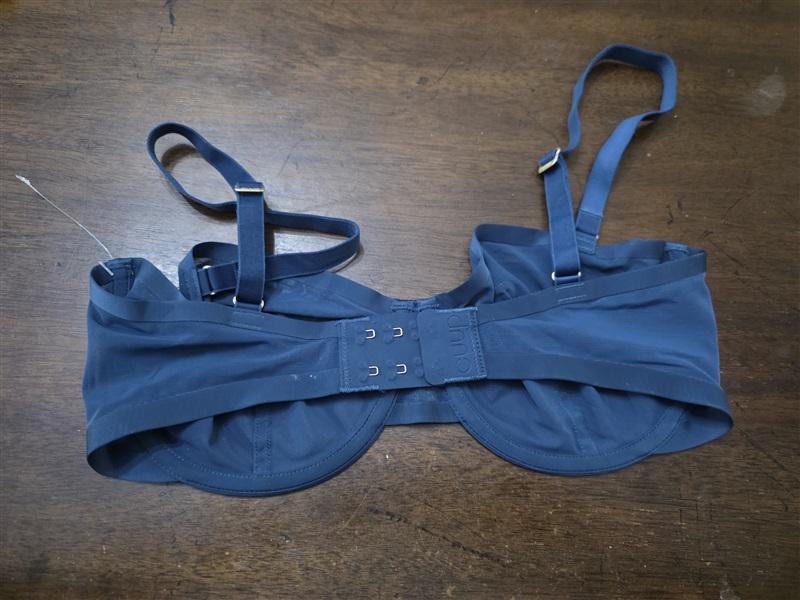 NWOT CUUP 32E The Balconette Mesh Blue Sheer Underwire Bra 126150