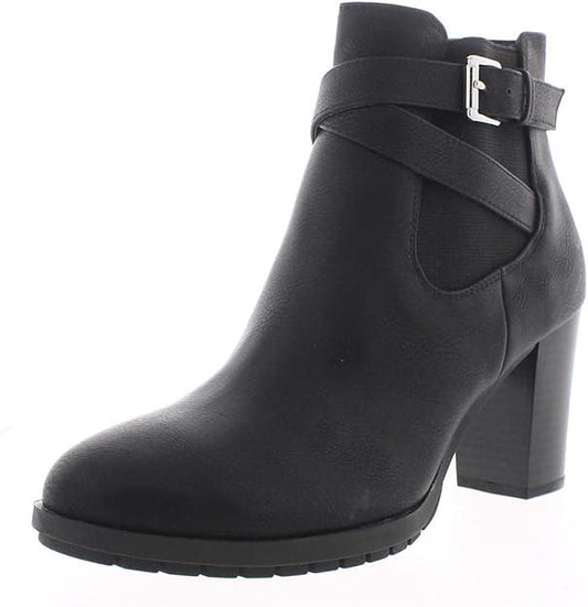 NWOT Style & Co 9 Laleen Leather Ankle Boots Buckle Strap 126157