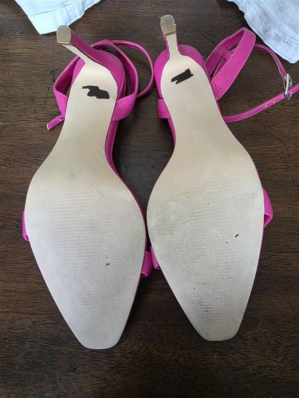 NWOT New York & Co 9 Alania Ankle Strap Dress Sandals Pink 126159