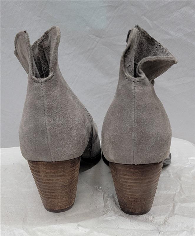 NWOT Diba 9W Gray Suede Stacked Heel Ankle Boots 126161