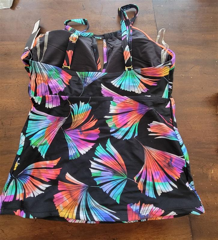 NWOT La Blanca 36DD High Neck Halter Tankini Swim Top 126165