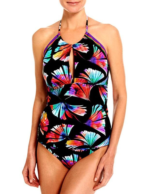 NWOT La Blanca 36DD High Neck Halter Tankini Swim Top 126165
