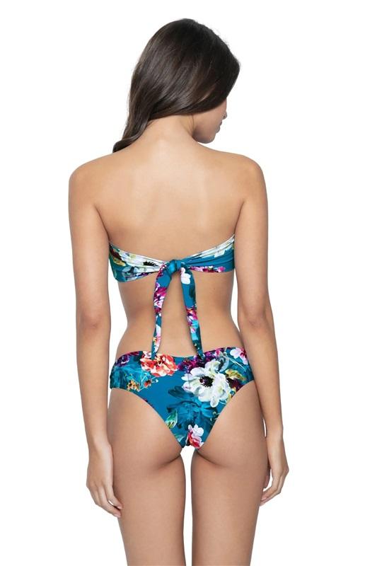 NWOT Pilyq S Spiritual Bloom Blue Floral Key Hole Crop Top 126167