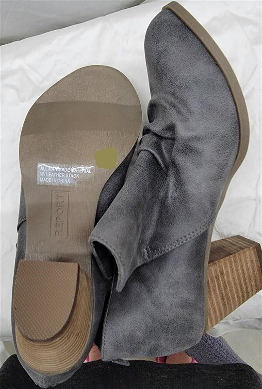 NWOT Report Clarice 8.5 Gray Booties Ankle Boots 126176