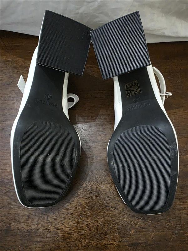 NWOTD Dream Pair 8.5 Mary Jane Platform Heels Shoes White 126184