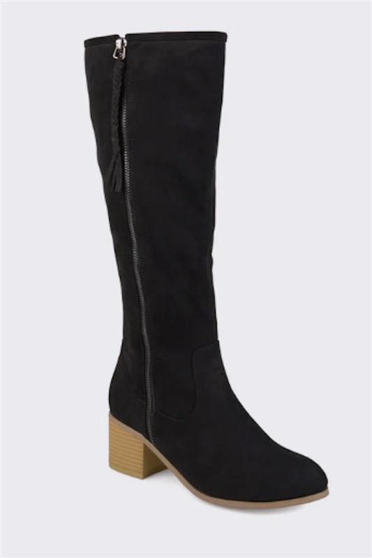 NWOT Journee 8.5 SANORA KNEE HIGH BOOTS IN WIDE CALF Black 126186