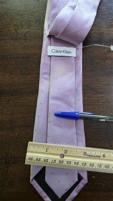 NWOT Calvin Klein Pink Polka Dot Silk Men's Neck Tie 126192