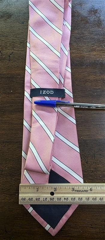 NWOT Izod Pink Stripe 100% Silk Men's Neck Tie 126197