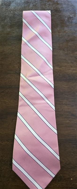 NWOT Izod Pink Stripe 100% Silk Men's Neck Tie 126197