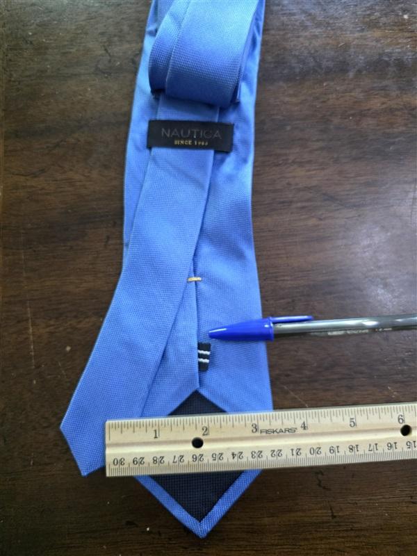 NWOT Nautica Blue Solid 100% Silk Men's Neck Tie 126199