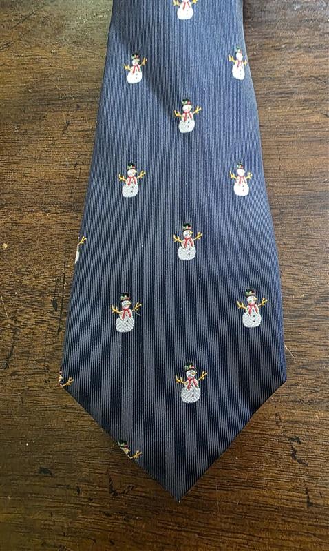 NWT Saddlebred Snowmen Blue White Men's Neck Tie 126202