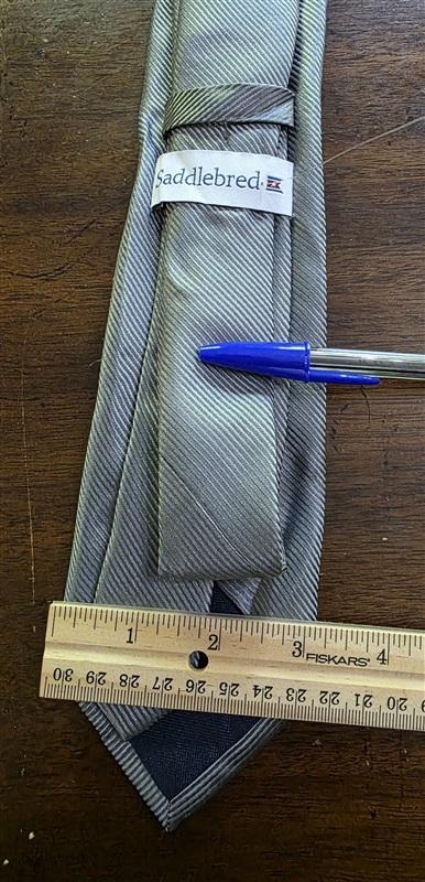NWOT Saddlebred Gray Stripe Men's Neck Tie 126203