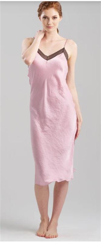 NWT Natori S Ashley Rose Quartz Icon Lace Slip Dress 126206