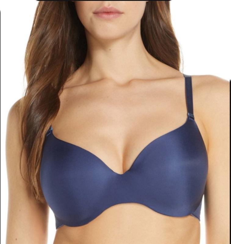 NWOT Chantelle 32D Absolute Invisible Smooth Soft Contour Bra 2926 Blue 126208