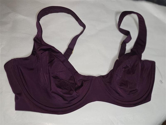 NWOT CUUP 34D The Scoop Purple Microfiber Underwire Bra 126225