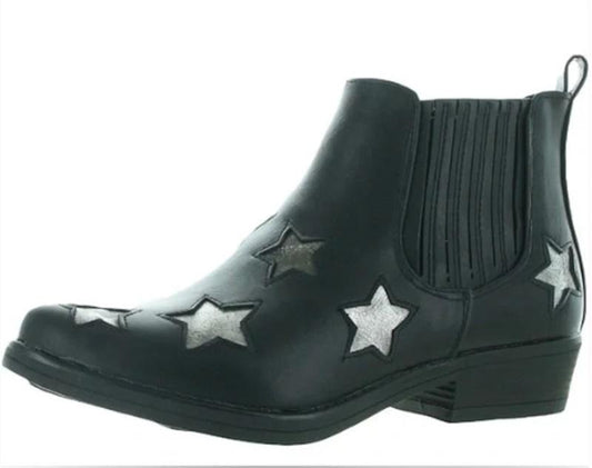 NWOT Seven Rockstar Black Silver Stars Booties 7 126252