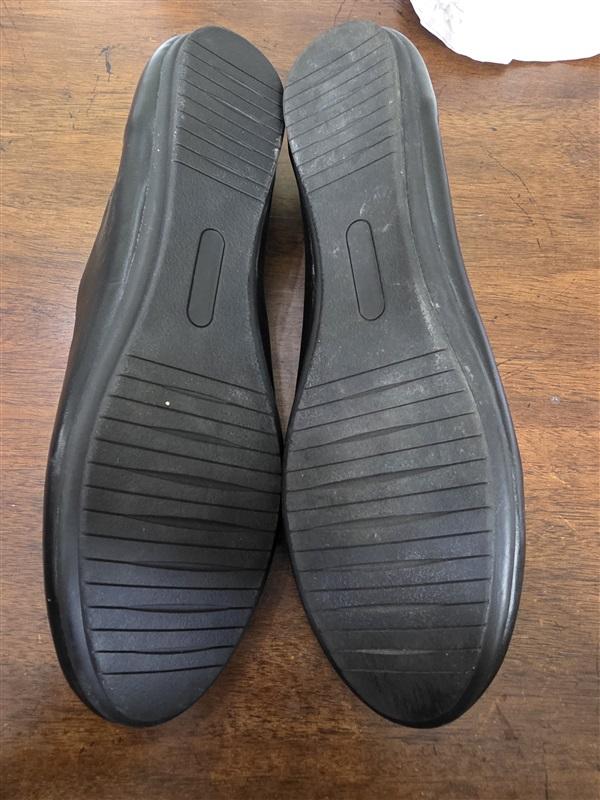 NWOT Kim Rogers 11 Amelia Black Faux Leather Flats 126256
