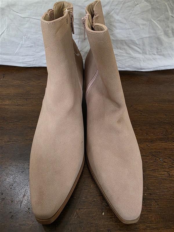 NWOT Style & Co 8 Jamie Faux Suede Ankle Boots Beige 126271