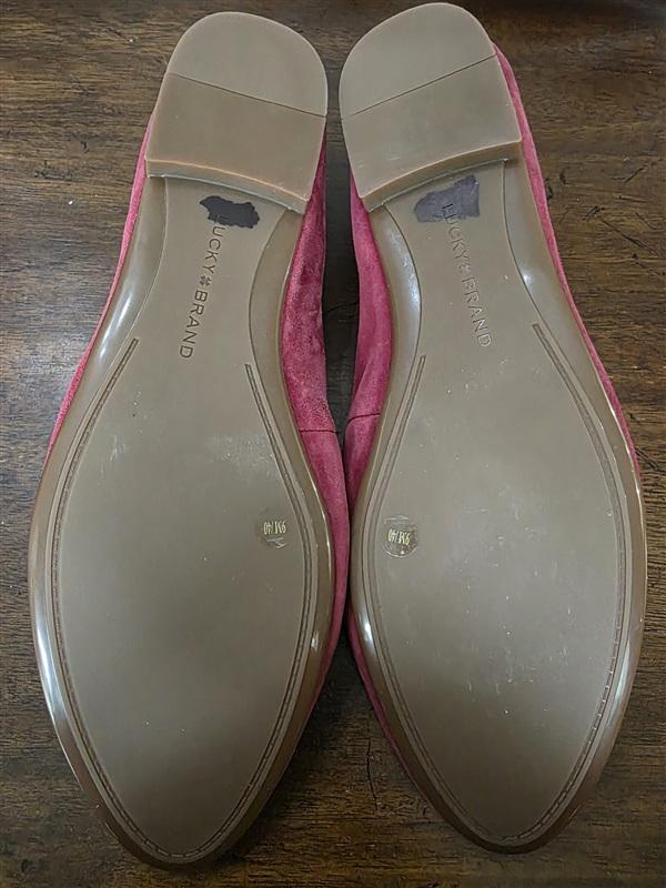 NWOT Lucky 9 Suede Rose Pink Ballerina Flats 126277