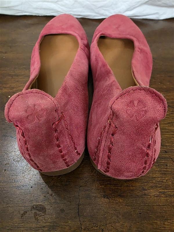 NWOT Lucky 9 Suede Rose Pink Ballerina Flats 126277