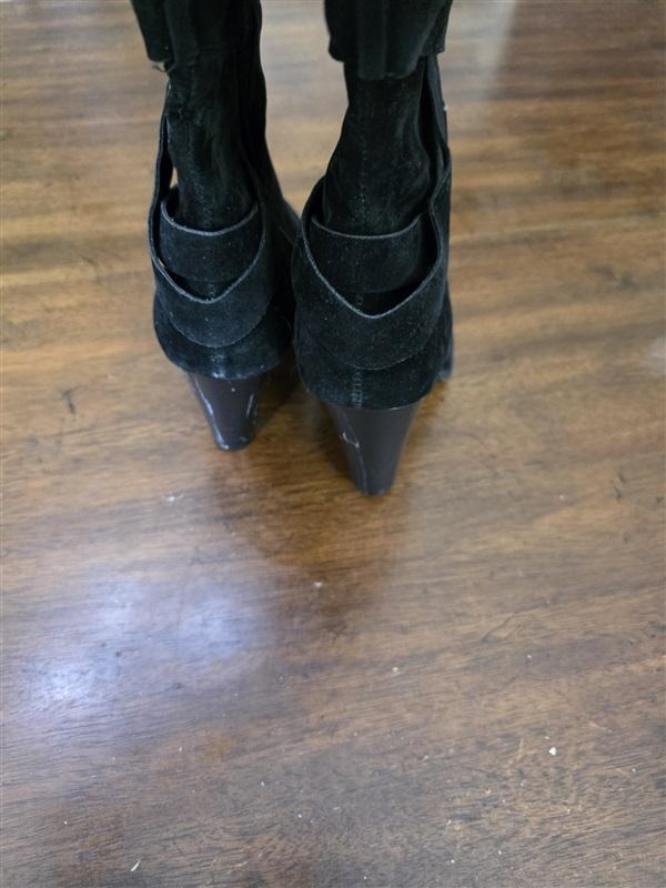 NWOT Just Fab 8 Aleema Strappy Heeled Boot Black 126295