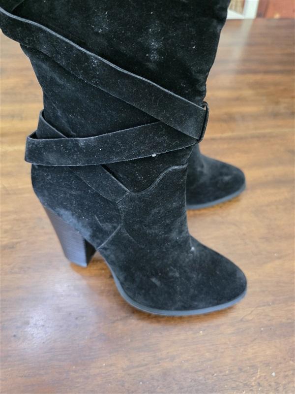 NWOT Just Fab 8 Aleema Strappy Heeled Boot Black 126295