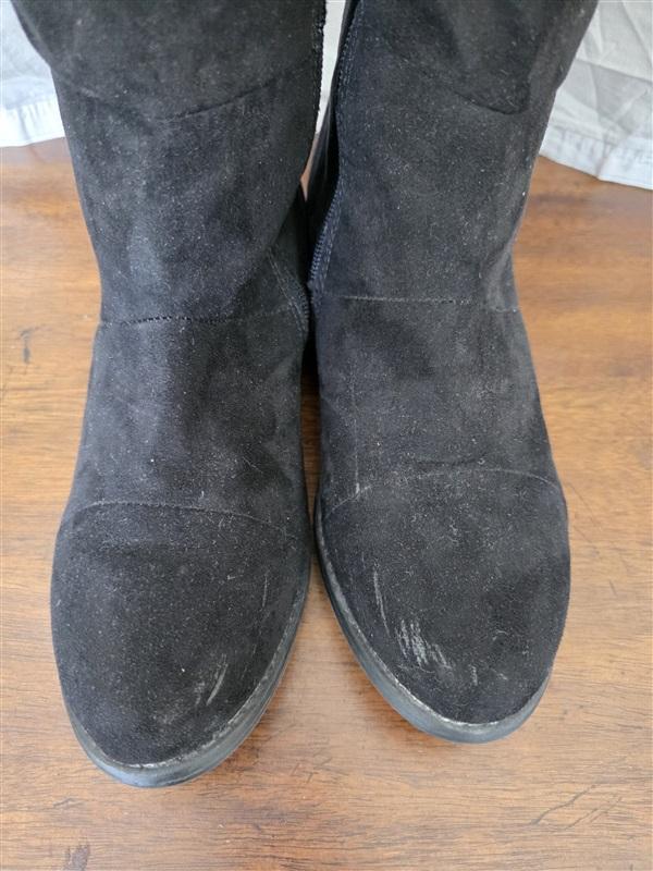 NWOT American Eagle 8 Over The Knee Boots Faux Suede Black 126300