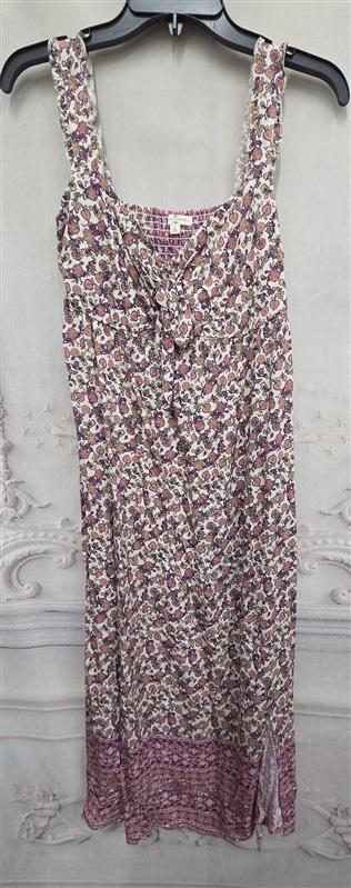 NWT Mason & Belle S Patchwork Knotted Bohmian Floral Pink Sundress 126323