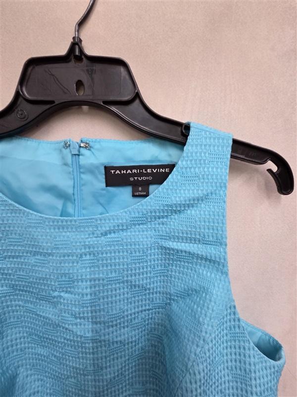 NWOT Tahari Arthur Levin 8 Sleeveless Tank Turquoise Dress 126329