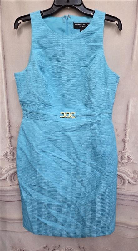 NWOT Tahari Arthur Levin 8 Sleeveless Tank Turquoise Dress 126329