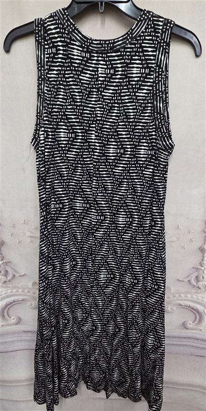 NWOT Karen Kane S Sleeveless Tank Dress Black White 126331