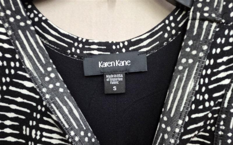 NWOT Karen Kane S Sleeveless Tank Dress Black White 126331